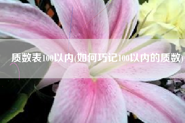 质数表100以内(如何巧记100以内的质数)