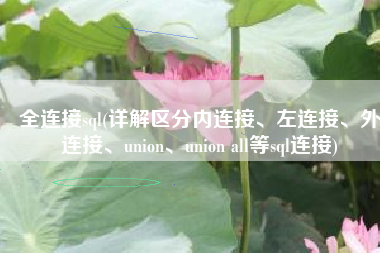 全连接sql(详解区分内连接、左连接、外连接、union、union all等sql连接)