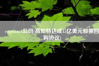 cognizant公司(高知特达成15亿美元股票回购协议)