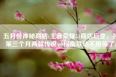 五月份神秘商店(王者荣耀51商店巨变，孙策三个月两款传说，柯南联动不用等了)