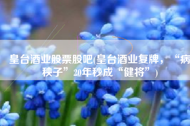 皇台酒业股票股吧(皇台酒业复牌，“病秧子”20年秒成“健将”)