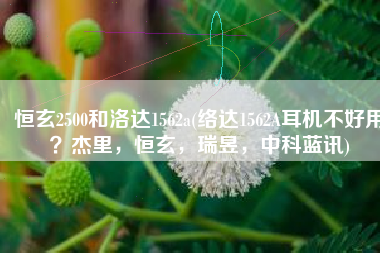 恒玄2500和洛达1562a(络达1562A耳机不好用？杰里，恒玄，瑞昱，中科蓝讯)