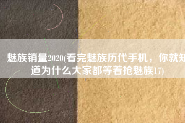 魅族销量2020(看完魅族历代手机，你就知道为什么大家都等着抢魅族17)