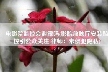 电影院监控会泄露吗(影院放映厅安装监控引公众关注 律师：未侵犯隐私)