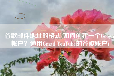 谷歌邮件地址的格式(如何创建一个Google帐户？通用Gmail YouTube的谷歌账户)