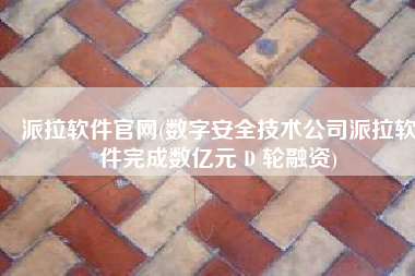 派拉软件官网(数字安全技术公司派拉软件完成数亿元 D 轮融资)