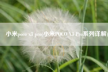 小米poco x3 pro(小米POCO X3 Pro系列详解)