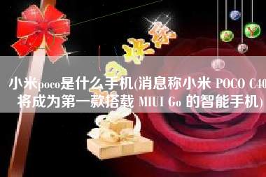 小米poco是什么手机(消息称小米 POCO C40 将成为第一款搭载 MIUI Go 的智能手机)