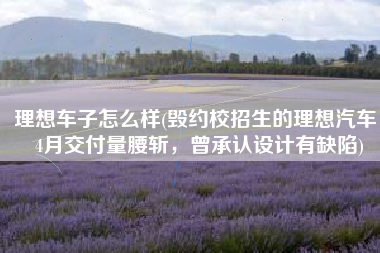 理想车子怎么样(毁约校招生的理想汽车：4月交付量腰斩，曾承认设计有缺陷)