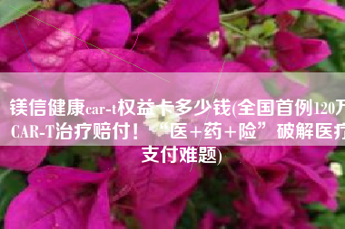 镁信健康car-t权益卡多少钱(全国首例120万CAR-T治疗赔付！“医+药+险”破解医疗支付难题)