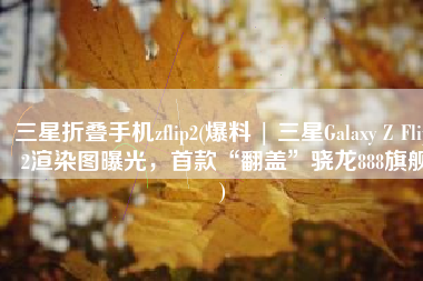 三星折叠手机zflip2(爆料 | 三星Galaxy Z Flip 2渲染图曝光，首款“翻盖”骁龙888旗舰)