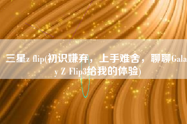 三星z flip(初识嫌弃，上手难舍，聊聊Galaxy Z Flip3给我的体验)