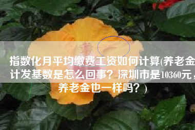 指数化月平均缴费工资如何计算(养老金计发基数是怎么回事？深圳市是10360元，养老金也一样吗？)