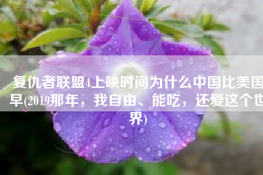 复仇者联盟4上映时间为什么中国比美国早(2019那年，我自由、能吃，还爱这个世界)