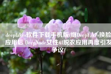 deepfakes软件下载手机版(继DeepFakes换脸应用后 DeepNude女性AI脱衣应用再度引发争议)