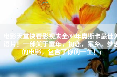 电影天堂快看影视大全(90年奥斯卡最佳外语片！一部关于童年，初恋，家乡，梦想的电影，包含了你的一生！)
