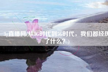 3g直播网(从3G时代到5G时代，我们都经历了什么？)