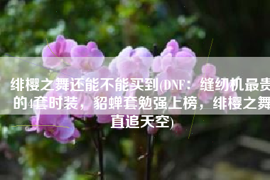 绯樱之舞还能不能买到(DNF：缝纫机最贵的4套时装，貂蝉套勉强上榜，绯樱之舞直追天空)