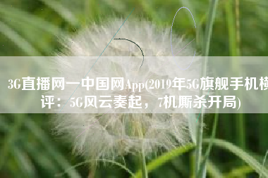 3G直播网一中国网App(2019年5G旗舰手机横评：5G风云奏起，7机厮杀开局)