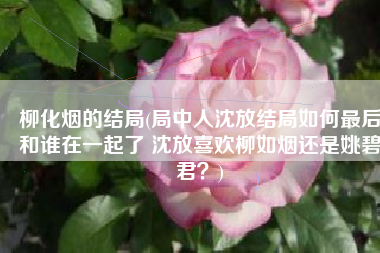 柳化烟的结局(局中人沈放结局如何最后和谁在一起了 沈放喜欢柳如烟还是姚碧君？)