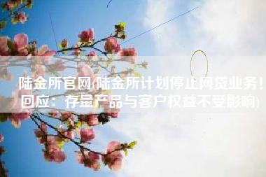 陆金所官网(陆金所计划停止网贷业务！回应：存量产品与客户权益不受影响)
