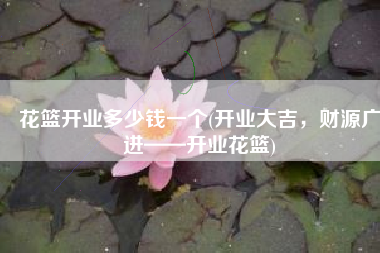 花篮开业多少钱一个(开业大吉，财源广进——开业花篮)