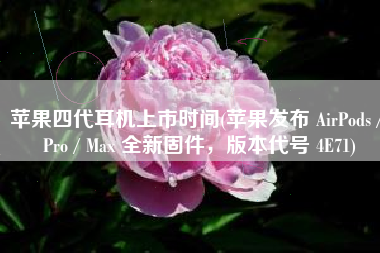 苹果四代耳机上市时间(苹果发布 AirPods / Pro / Max 全新固件，版本代号 4E71)