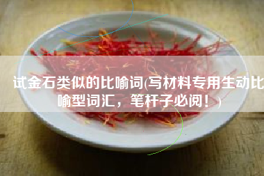 试金石类似的比喻词(写材料专用生动比喻型词汇，笔杆子必阅！)