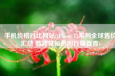 手机价格对比网站(iPhone 13系列全球售价汇总 看完就知道国行版真香)