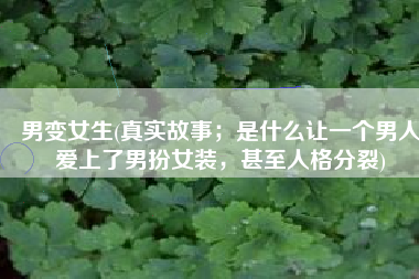 男变女生(真实故事；是什么让一个男人爱上了男扮女装，甚至人格分裂)