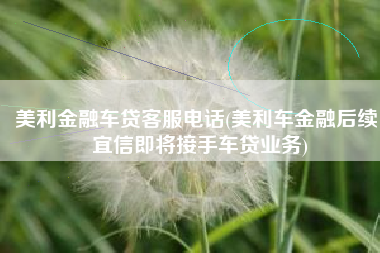 美利金融车贷客服电话(美利车金融后续：宜信即将接手车贷业务)