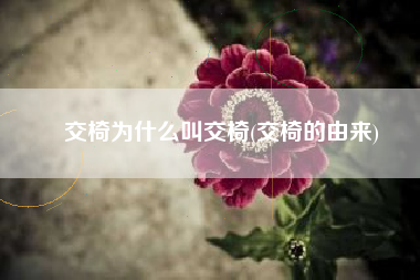 交椅为什么叫交椅(交椅的由来)