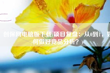 创保网电脑版下载(项目复盘：从0到1，如何做好竞品分析？)