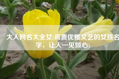 大人网名大全女(高贵优雅文艺的女孩名字，让人一见倾心)