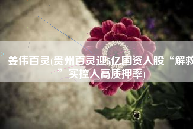 姜伟百灵(贵州百灵迎5亿国资入股“解救”实控人高质押率)
