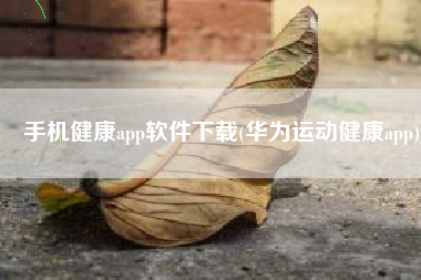手机健康app软件下载(华为运动健康app)