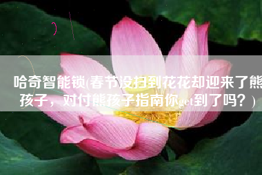 哈奇智能锁(春节没扫到花花却迎来了熊孩子，对付熊孩子指南你get到了吗？)