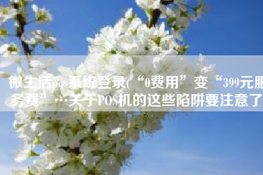 微生活pos系统登录(“0费用”变“399元服务费”…关于POS机的这些陷阱要注意了)