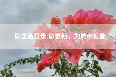 微生活登录(微更新，为城市赋能)