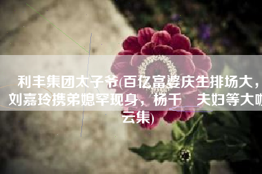 利丰集团太子爷(百亿富婆庆生排场大，刘嘉玲携弟媳罕现身，杨千嬅夫妇等大咖云集)