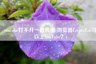 youtube打不开一直转圈(浏览器CryptoTab可以上YouTube？)