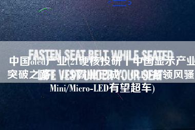 中国oled产业(21硬核投研丨中国显示产业突破之路：LCD霸业已成、OLED各领风骚，Mini/Micro-LED有望超车)
