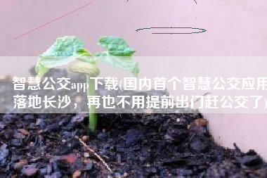 智慧公交app下载(国内首个智慧公交应用落地长沙，再也不用提前出门赶公交了)