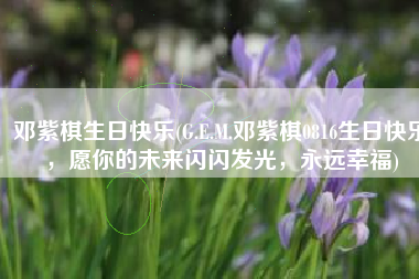 邓紫棋生日快乐(G.E.M.邓紫棋0816生日快乐，愿你的未来闪闪发光，永远幸福)