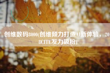 创维数码8000(创维倾力打造AI新体验，2018CITE发力吸粉)