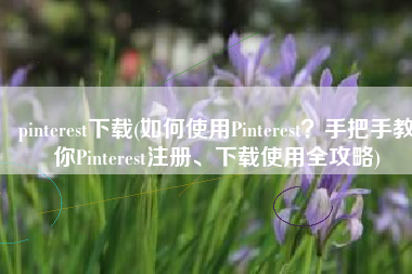 pinterest下载(如何使用Pinterest？手把手教你Pinterest注册、下载使用全攻略)