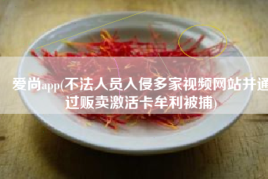爱尚app(不法人员入侵多家视频网站并通过贩卖激活卡牟利被捕)