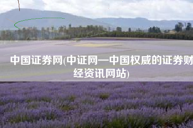 中国证券网(中证网—中国权威的证券财经资讯网站)