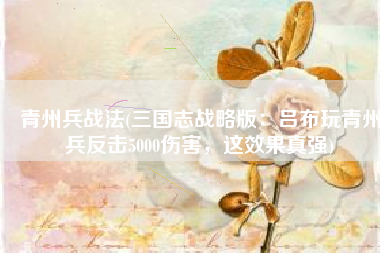 青州兵战法(三国志战略版：吕布玩青州兵反击5000伤害，这效果真强)