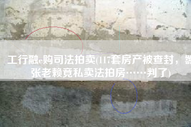 工行融e购司法拍卖(117套房产被查封，嚣张老赖竟私卖法拍房……判了)